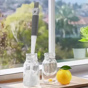 Multifunctional Long Handle Silicone Cleaning Brush | Detachable Design | Gray Cup Cleaner for Home Use