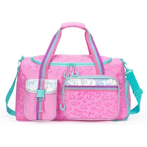 KF5-CPA020      Kids Duffle Bag Girls Women Travel Bag Gifts Overnight Bags for Girls Women Tote Sleepover Gym Dance Bags for Kids with Shoes Compartment
