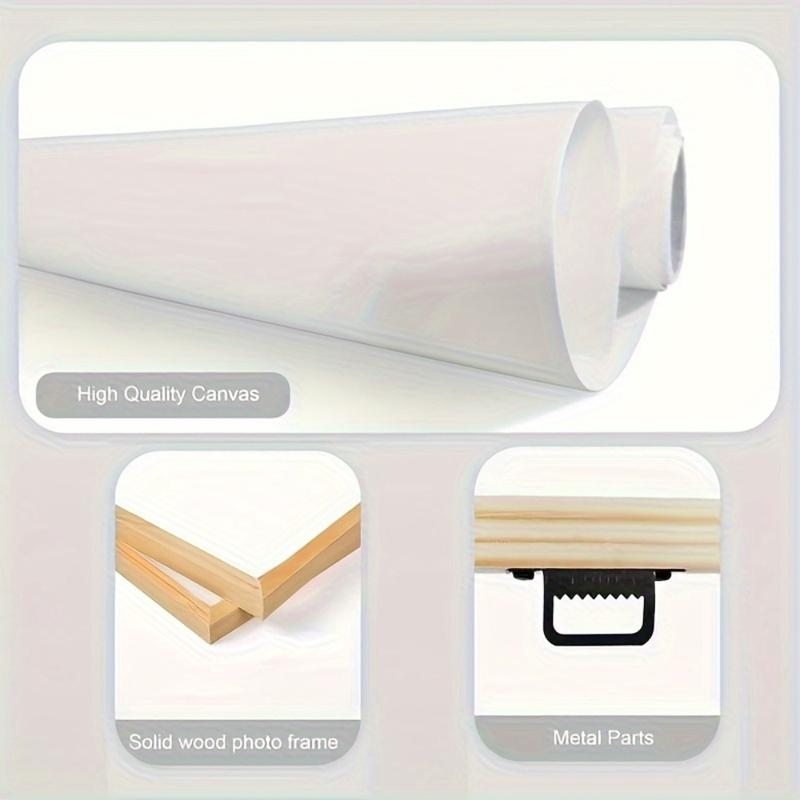 1 wood framed canvas art print Olive gouache on bamboo stick, modern wall decor for living room, office or kitchen, high quality white semi-gloss canvas, elegant home decor, living room decor | Minimalist art print