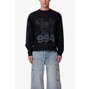 mnml Crossbone L/S Tee - Washed Black