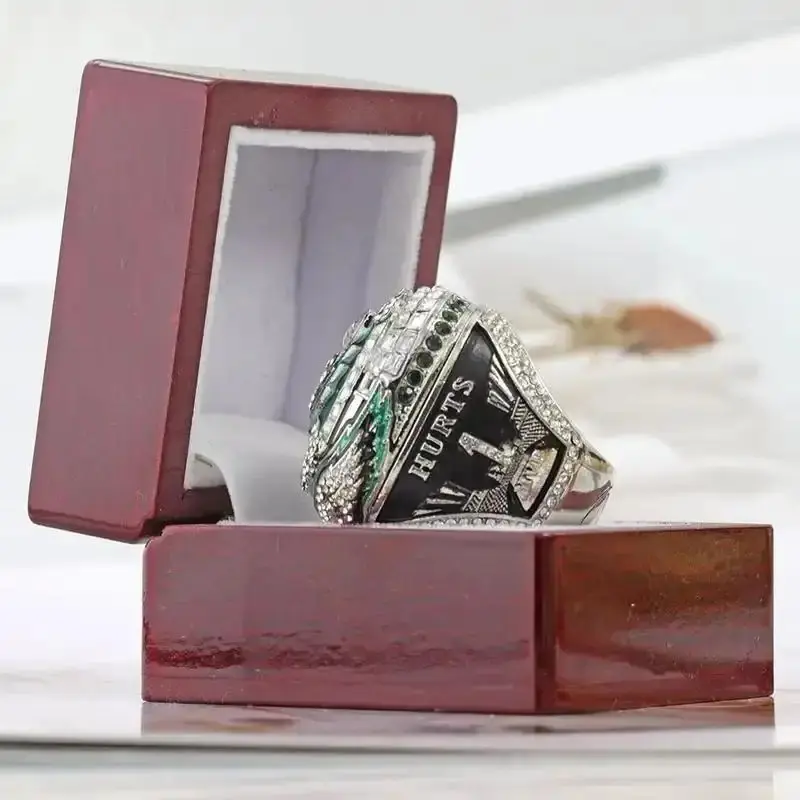 Hiphop big heavy luxury iced out full crystal finger ring jewelry HOTTEST pop out wings 2025 football championship ring with box for men new year valentine's day father's day best gift
