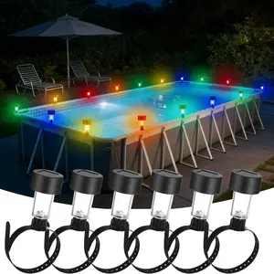Solar LED Pool Light, Ip44 Waterproof, Garden Decor Lamp, Patio Light, Poolside, Corridor, Garage, Outdoor Lighting, Camping Tent, Festival Decoration