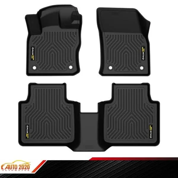 All-Weather Anti-Skid Car Floor Mats, TPE 2-Row Liner Set Fits 2018-2023 Volkswagen Tiguan, All-Weather Floor Mats