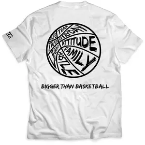 Bigger Than Basketball - T-Shirt - White | Premium Cotton Blend Tee, Breathable & Stretch Fit, Basketball, Gym & Everyday Wear Casual Soft