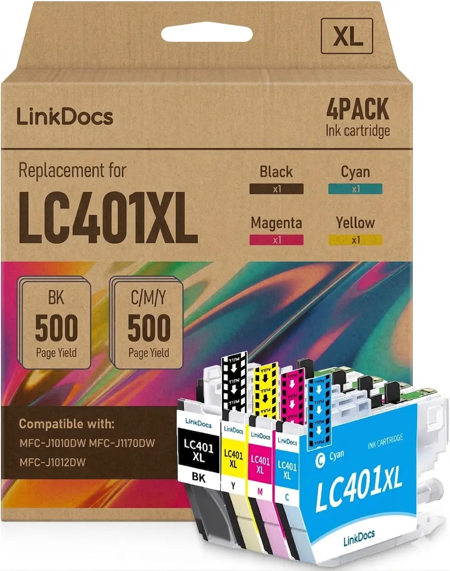 LC401XL LC401 MFC-J1010DW Ink Cartridges for Brother Printer LC 401XL ...
