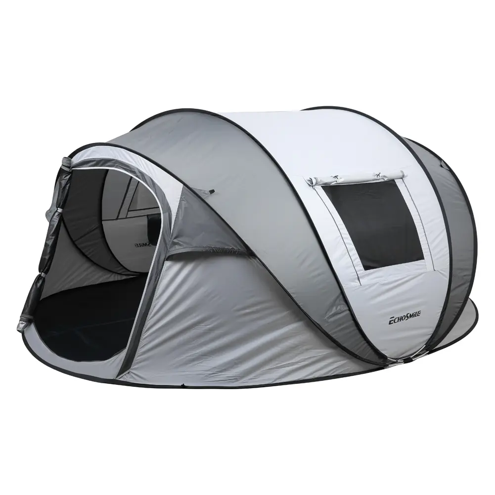 Instant Pop-Up Boat Tent for 3-6 People with Windproof Design for Family Camping