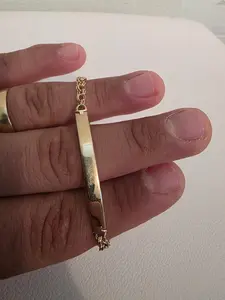 pulsera para bebe  de oro 10k