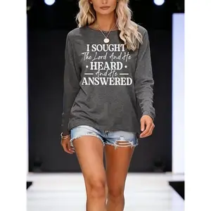 Women's Long-sleeve TopI Seek the Lord T-Shirt - Long Sleeve Religious Top with Eye-Catching Scripture Print, Soft and Breathable Fabric, Suitable for Church Wear and Inspirational Gift, Sizes S-XXL (White) - Faith Apparel