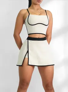 Starlit Contrast Sports Top (Almond)