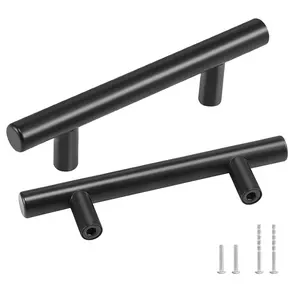 Father's Day Gift VEVOR 30 Pack Cabinet Pulls, 3in / 76mm Center to Center Slim Kitchen Cabinet Drawer, Stainless Steel Modern Kitchen Cupboard Door Handles for Kitchen Bathroom Bar Hardware Matte Black