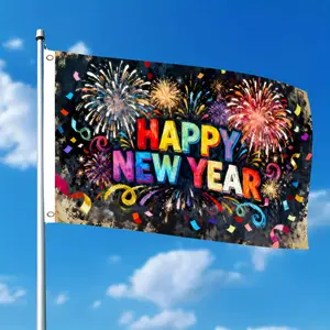 Double-sided US Garden Flag 3x5 Ft Outdoor Decor Double-Sided Print Polyester Fabric Colorful New Year Backyard Patio Decoration with Ring Hanging Two Hole, Merry Christmas Holiday Gift