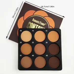 9 Tone Contour And Concealer Palette, for Medium to Deep Shades, Achieve a Natural 3D Makeup Look, Matte End, Waterproof And Sweat Resistant, Oil Controlling Foundation Makeup And Eyeshadow, Compatible with for all Skin Types Cosmetic Cosmetic