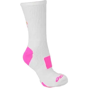 ASICS Mens Flash Point Crew Socks Athletic Athletic Crew Comfort Technology - Pink, White