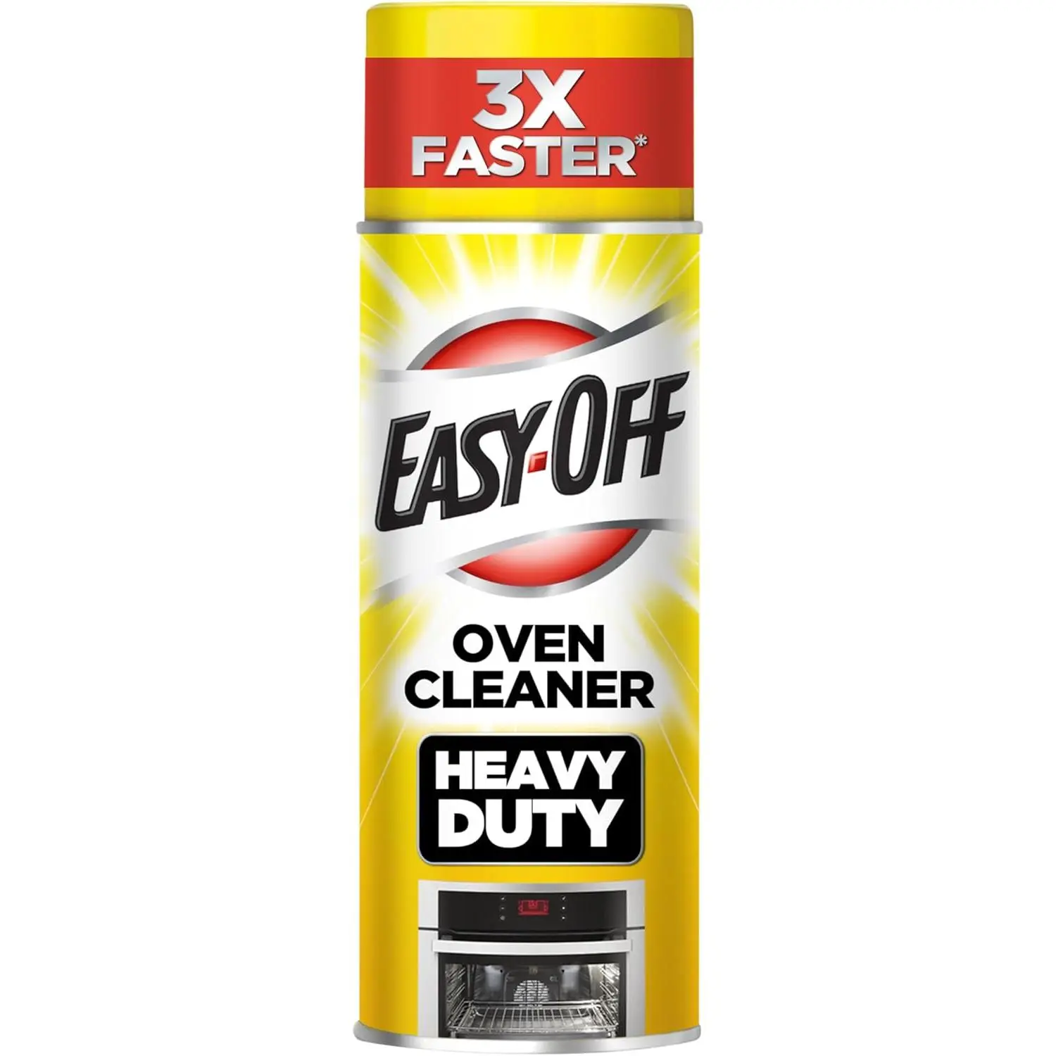 Easy-Off Heavy Duty Oven & Grill Cleaner Foam Spray, 14.5oz Regular Single Can, Powerful Cleaning Solution, Bacteria Killing, Hexyl Cinnamal Scented Low Odor, Kitchen Home Care Supplies for Grease & Burned-On Food Removal
