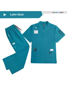 Men’s Beauty SPA Pet Clinic Scrub Set Veterinary Nurse Uniform Soft Hospital Cleaning Work Suit Jogging Set