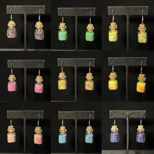 HANDMADE FAIRY DUST JAR EARRINGS MULTICOLORED