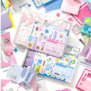 PRSTINCOL DIY Moving Card Kit - 10 Interactive Paper Mechanisms, Colorful Stickers, Scrapbook Materials for Scrapbooking, Journaling, Valentine’s Gifts