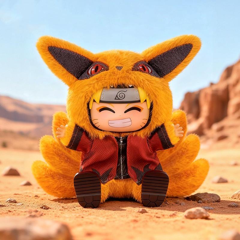 MINISO Naruto Shippuden Cute Beast Sitting Party Plush Charms Blind Box,5"Soft Anime Stuffed Toys Keychain,Cute Collectible Pendant,Kawaii Anime Bag Charm for Backpack, Purse, Keys,Desk Decor,Holiday Gift Mother's Day Gifts Children's Day Gifts