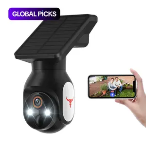 Security Camera Wireless Outdoor with Solar Panel, 355° Pan/Til, Battery Powered, AI Human Detection, 2-Way Talk, Color Night Vision, Cloud Storage, 2.4G WiFi Only, Indoor Outdoor Serveillance Bullet IP Cam, Wireless Security Cameras #GLOBAL PICKS