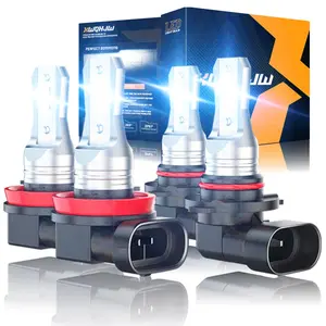 XWQHJW Cars Accessories 9005+H11 LED Headlight Combo High Low Beam Bulbs Kit Super White Bright Lamps 4PCS