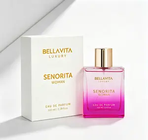 Bella Vita Luxury Senorita Eau de Parfum for Women 100ml 3.4 fl.oz, Long Lasting Fresh Fruity Fragrance Infused with Yuzu, Lotus, Magnolia & Soft Musk