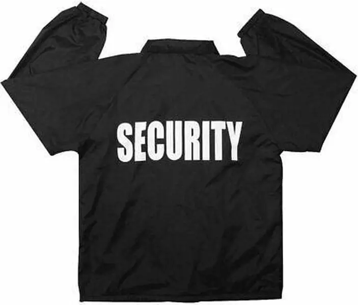 Black Tactical Security Guard Officer Bouncer Coaches Lightweight Jacket
