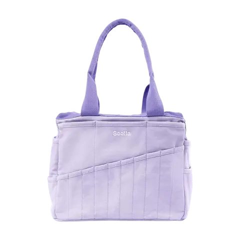 Soolla® Studio Bag, Lilac Love – 30-Pocket Canvas Organizer for Pottery, Art, Knitting & Crochet