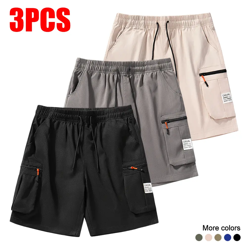 3 pieces — black + gray + khaki