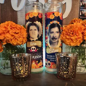 Dia de los Muertos Candles - Personalized Altar Decor  - Perfect for Dia de los Muertos Celebrations