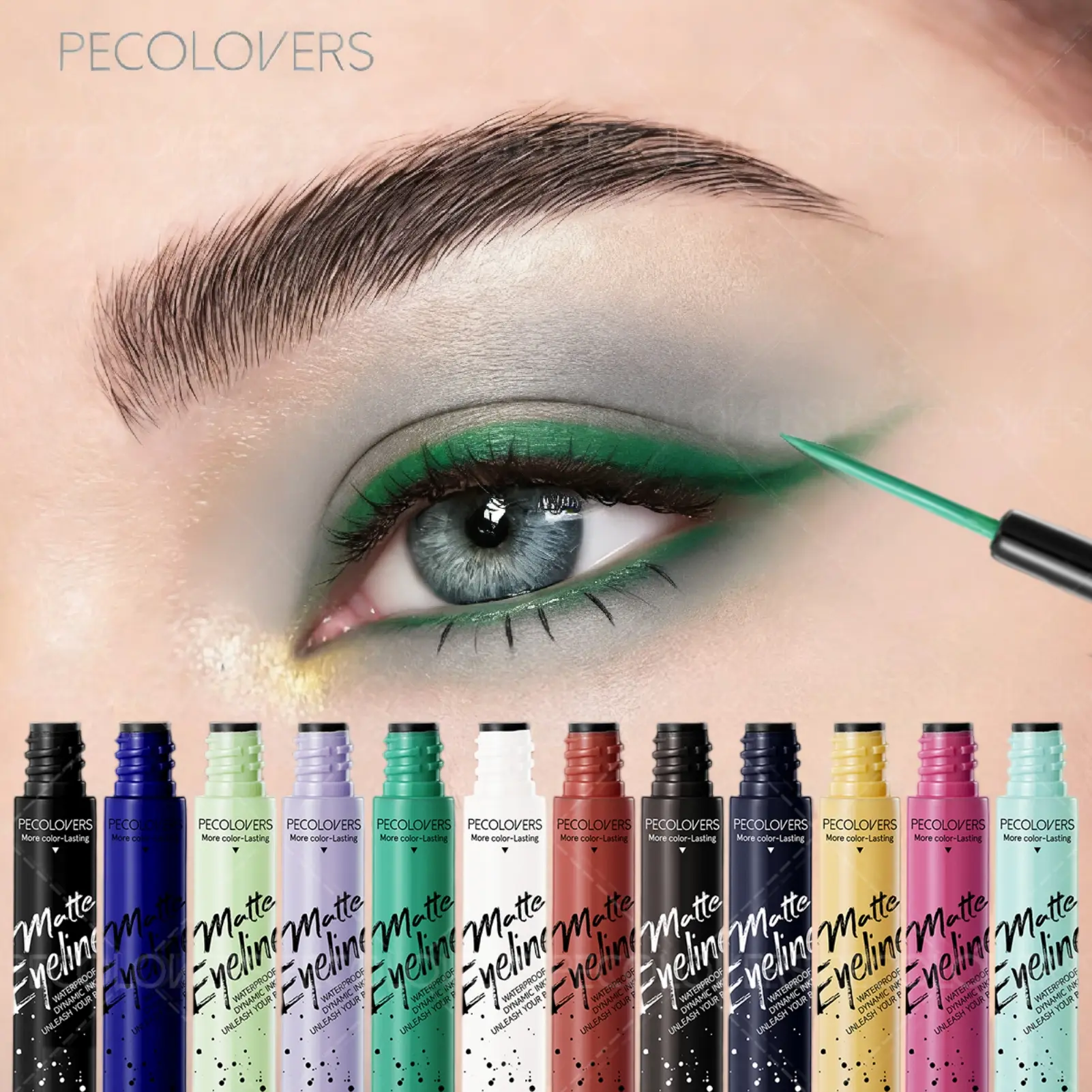 1pc Colored Matte Dip Liquid Eyeliner, High Rendering Eye Line, Klein Blue, Stardust Brown, Long-lasting, for All Eye Makeup, Perfect Gift, Eyeliner Pen, Eyeliner Cosmetic, Mixed Color System, Waterproof Liquid Eyeliner, Eye Makeup Supplies