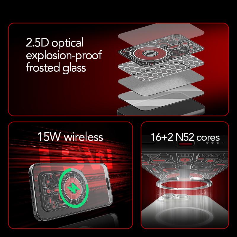 mfish E-Monster 5000mAh Ultra-thin Wireless Power Bank,Portable Fast QI2 Charging,MagSafe Compatible for iPhone 15/16/14/13 Compact Cable Chargeable