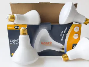 BR30 LED Light Bulbs 4-Pack – Dimmable – E26 Base – 850 Lumens – Warm White/Daylight