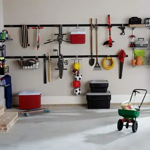 Rubbermaid Vertical FastTrack Hanging Wall Mount Bike Hook Garage Organizer