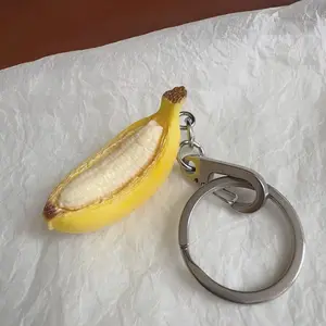 Cute Banana Boat Healing Keychain, Handmade Creative Pendant Charm, Therapeutic Toy Stress Relief, Portable Lightweight Easy Attach, Perfect for Students School Backpack Gift Travel Daily Accessory Collectible