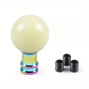 Universal Luminous Racing Shift Knob Head - Colorful Aluminum Manual Transmission Shifter Lever with Sleek, Smooth Finish, Perfect for Car Customization, Car Customization Accessory | Vibrant Shifter | Smooth Finish Knob, Car Shift Knob