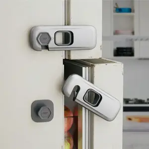 5 Pack Proof Refrigerator Lock, Proofing Cabinet Locks, oven lock safety, fridge lock, for Fridge, Drawers, Dishwasher, Oven, Cupboard, Closet, Adhesive, No Tools Need sticky pad Multi-Purpose