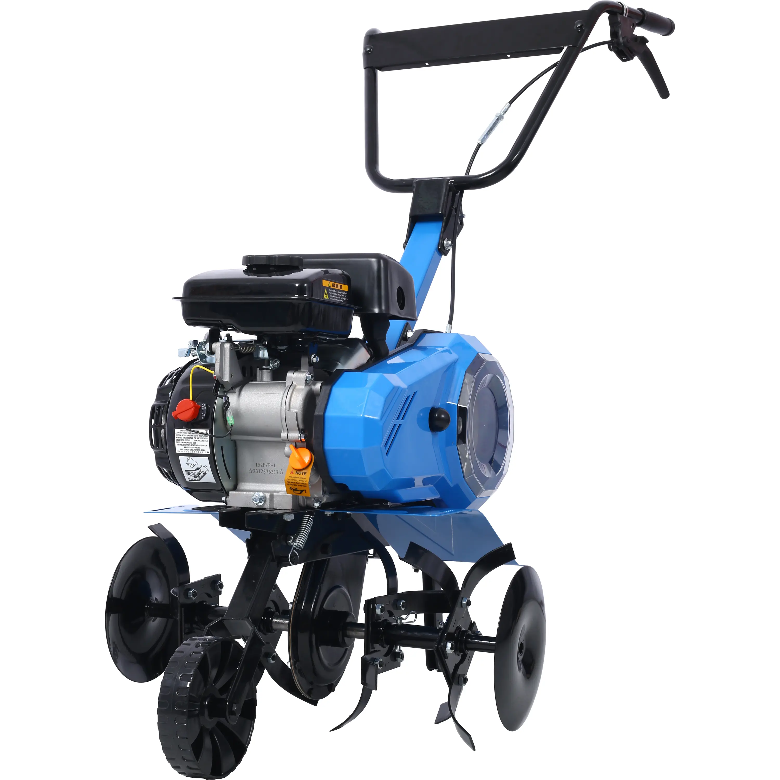 Gas-Powered 4-Cycle 2-in-1 Tiller and Cultivator,78.5cc with Handle 18IN TILL WIDTH,EPA complaint Heavy Duty Lawn Blade Garden