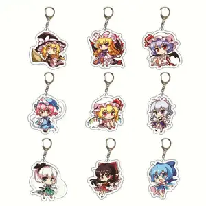 Touhou Project Hakurei Reimu Key Chains Anime Figure SinGyoku Kirisame Marisa Keychain Backpack Pendant Fast Delivery