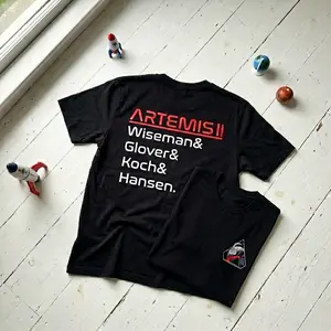 Artemis II Shirt, NASA Inspired Space Rocket Tee, 2 Sided Graphic T-Shirt, Astronaut Crew Names Shirt, Space Exploration Tee, Moon Mission Shirt, Sci Fi Space Shirt, Astronomy Lover Gift, Unisex Streetwear Space Tee