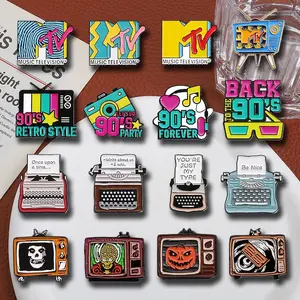 16pcs Typewriter envelope, clothing accessories, collar pins, collar pins, brooches, badges, versatile and exquisite gifts