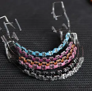 Stylish Zipper Temporary Braces Set 2pcs with Novel Upper and Lower Jaw Hooks for Teens and Adults Oral Use