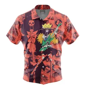 Brook Aloha One Piece Hawaiian Shirt | Cool Anime Vibes for Men & Fans
