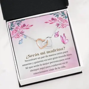 Godmother Necklace, Latina Madrina Bautismo – Madrina Necklace Gift – Propuesta Madrina – Spanish Godmother Proposal Necklace