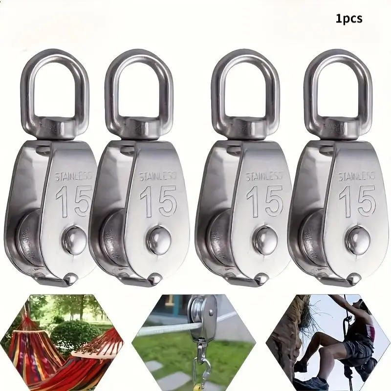 U-Shaped Pulley System, 80-LBS Weight Capacity, Durable Stainless Steel Construction, Ideal for Home Gyms, Pulley Workout System