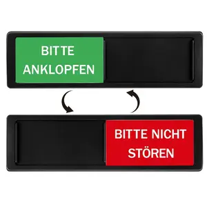 Multilingual Dual-State Status Sign, High Contrast Colors, Adhesive Installation, Suitable for Bathroom, Office, Hotel