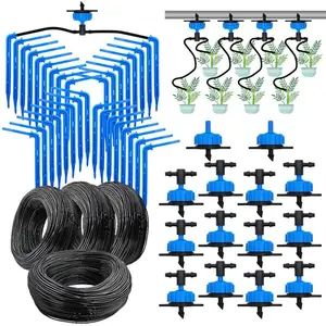 Automatic Drip Irrigation Kit, Watering Kit with 4-Way & 2-Way Transmitters, Suitable for Potted Plants & Greenhouses, No Battery Needed