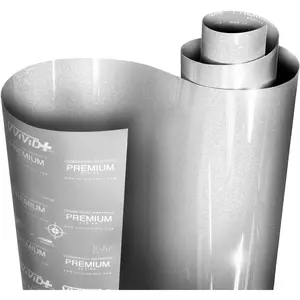 + Ultra Gloss  Metallic Vinyl  Wrap   Replacement Film Roll with Nano Air Release Technology, Stretchable Protective Cap Liner, Self Adhesive, Indoor Outdoor (1ft x 5ft)