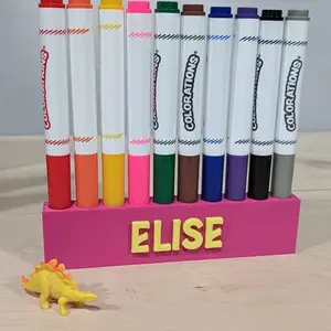 Personalized Marker Holder / Lid Saver for Crayola & Others - Marker Mate