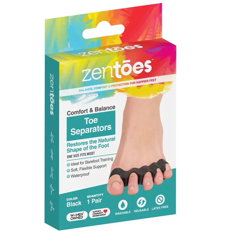 ZenToes Silicone Toe Corrector Sports Sleeves & Support - Medical Grade Gel, Soft Flexible Support, Alignment, Overlapping Fix, Prevent Bunion Formation, Restore Feet Painlessly, Reusable, 1 Pair for Bunion Users