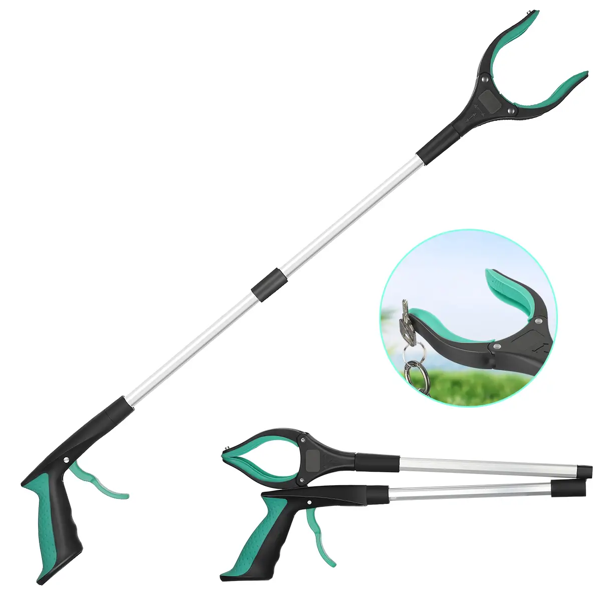 OYAJIA Grabber Reaching Tool, Lightweight Extra Long Grabber for Elderly, 32 In Grabbers for Litter Picker, Gardening Tool for Garden Portable Handle